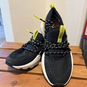 Kids Black and Yellow Sneakers